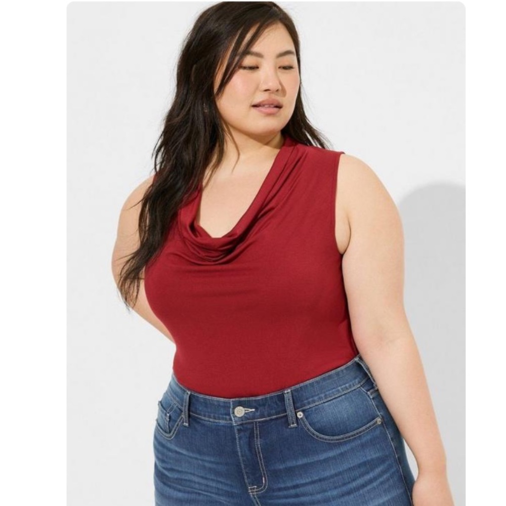 TORRID Studio Tissue Jersey Drape Neck Tank 2X NWOT